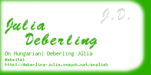 julia deberling business card